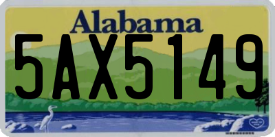 AL license plate 5AX5149