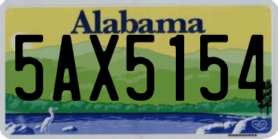 AL license plate 5AX5154