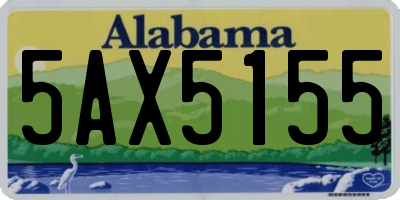 AL license plate 5AX5155