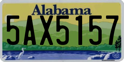 AL license plate 5AX5157