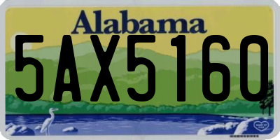 AL license plate 5AX5160