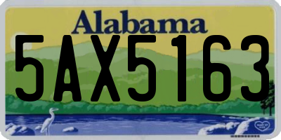 AL license plate 5AX5163