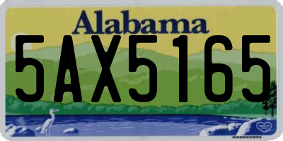 AL license plate 5AX5165