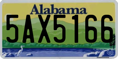 AL license plate 5AX5166