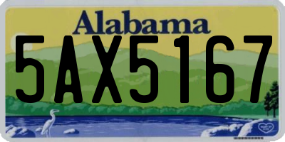 AL license plate 5AX5167