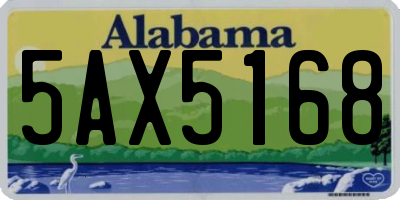 AL license plate 5AX5168