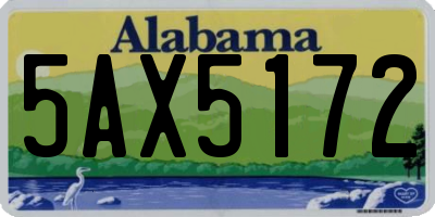 AL license plate 5AX5172