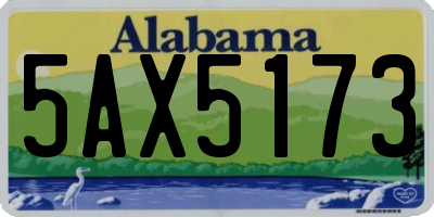 AL license plate 5AX5173