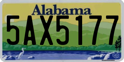 AL license plate 5AX5177