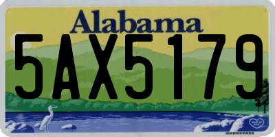 AL license plate 5AX5179