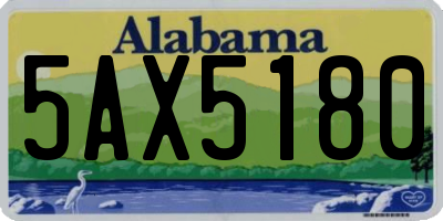 AL license plate 5AX5180