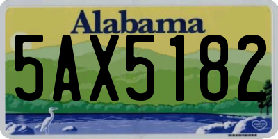 AL license plate 5AX5182