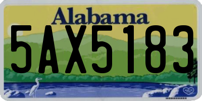 AL license plate 5AX5183
