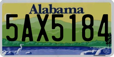 AL license plate 5AX5184