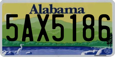 AL license plate 5AX5186