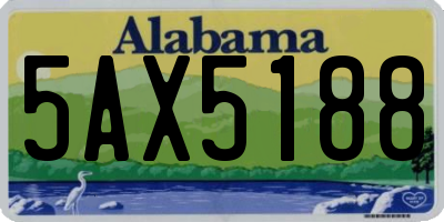 AL license plate 5AX5188