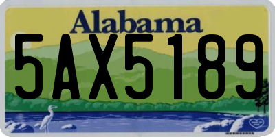 AL license plate 5AX5189