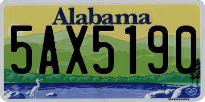 AL license plate 5AX5190