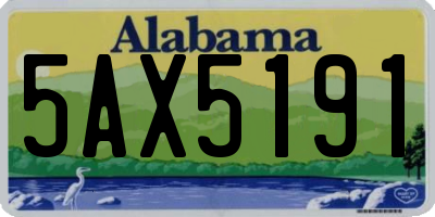 AL license plate 5AX5191