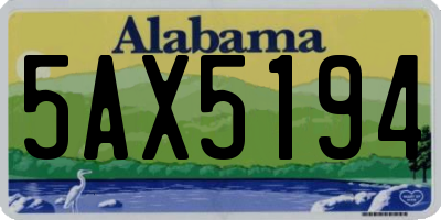 AL license plate 5AX5194