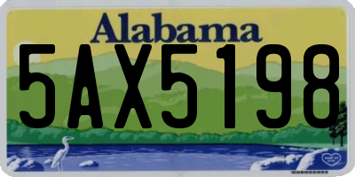AL license plate 5AX5198