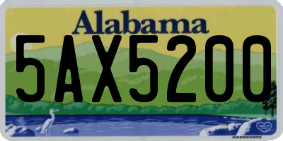 AL license plate 5AX5200