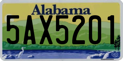 AL license plate 5AX5201