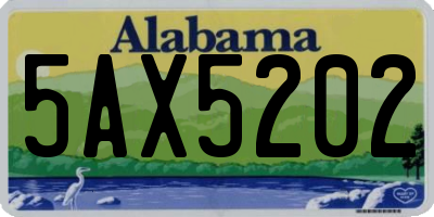 AL license plate 5AX5202