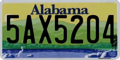 AL license plate 5AX5204
