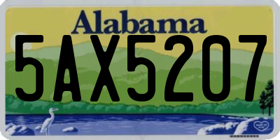 AL license plate 5AX5207
