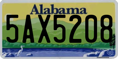 AL license plate 5AX5208