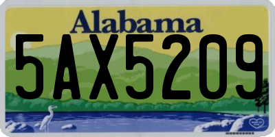AL license plate 5AX5209