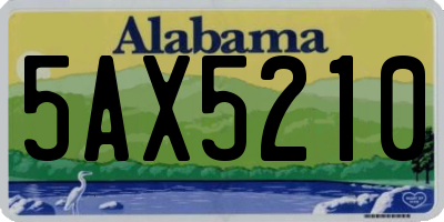 AL license plate 5AX5210