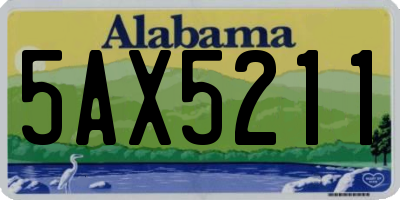 AL license plate 5AX5211