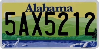 AL license plate 5AX5212