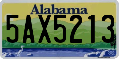 AL license plate 5AX5213