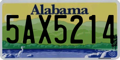 AL license plate 5AX5214