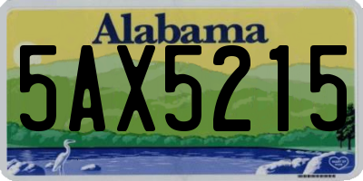 AL license plate 5AX5215
