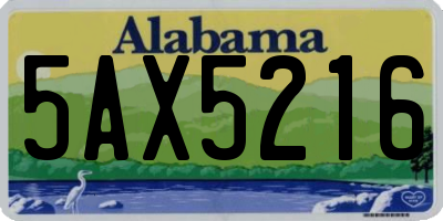 AL license plate 5AX5216