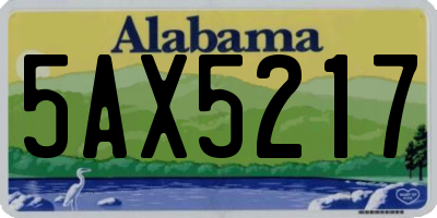 AL license plate 5AX5217