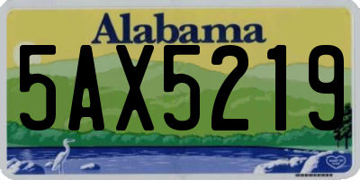AL license plate 5AX5219