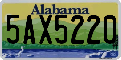 AL license plate 5AX5220