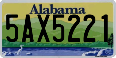 AL license plate 5AX5221