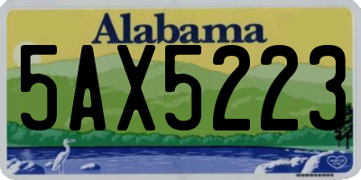 AL license plate 5AX5223