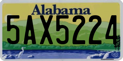 AL license plate 5AX5224