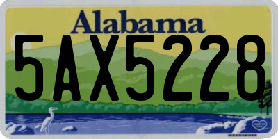 AL license plate 5AX5228
