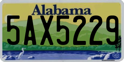 AL license plate 5AX5229