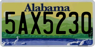 AL license plate 5AX5230