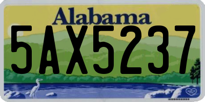 AL license plate 5AX5237