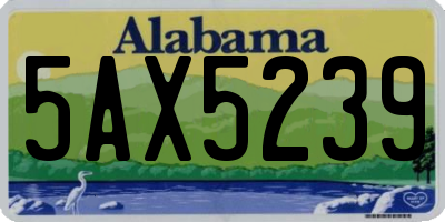 AL license plate 5AX5239